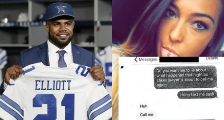 Released Text Messages Show Ezekiel Elliott S Girlfriend Lying To Set Him Up For Domestic Daily