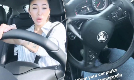 Mkr S Betty Banks Takes A Selfie While Driving Again Daily Mail Online