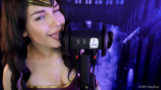 KittyKlaw ASMR Wonder broad Licking sex tape Leaked
