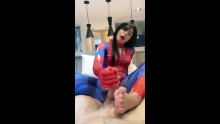 Bianca Alves Spider lady gf woman blowjob And Footjob video Leaked
