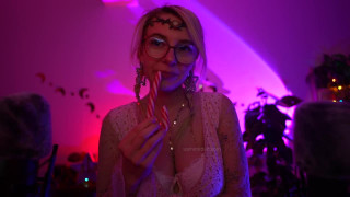 Soph Stardust ASMR Candy Cane Eating And Bra Scratching video
