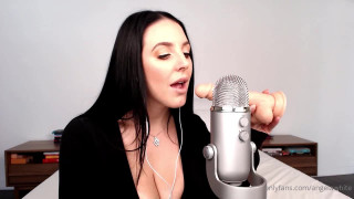 Angela White ASMR JOI Dildo oral sex video Leaked
